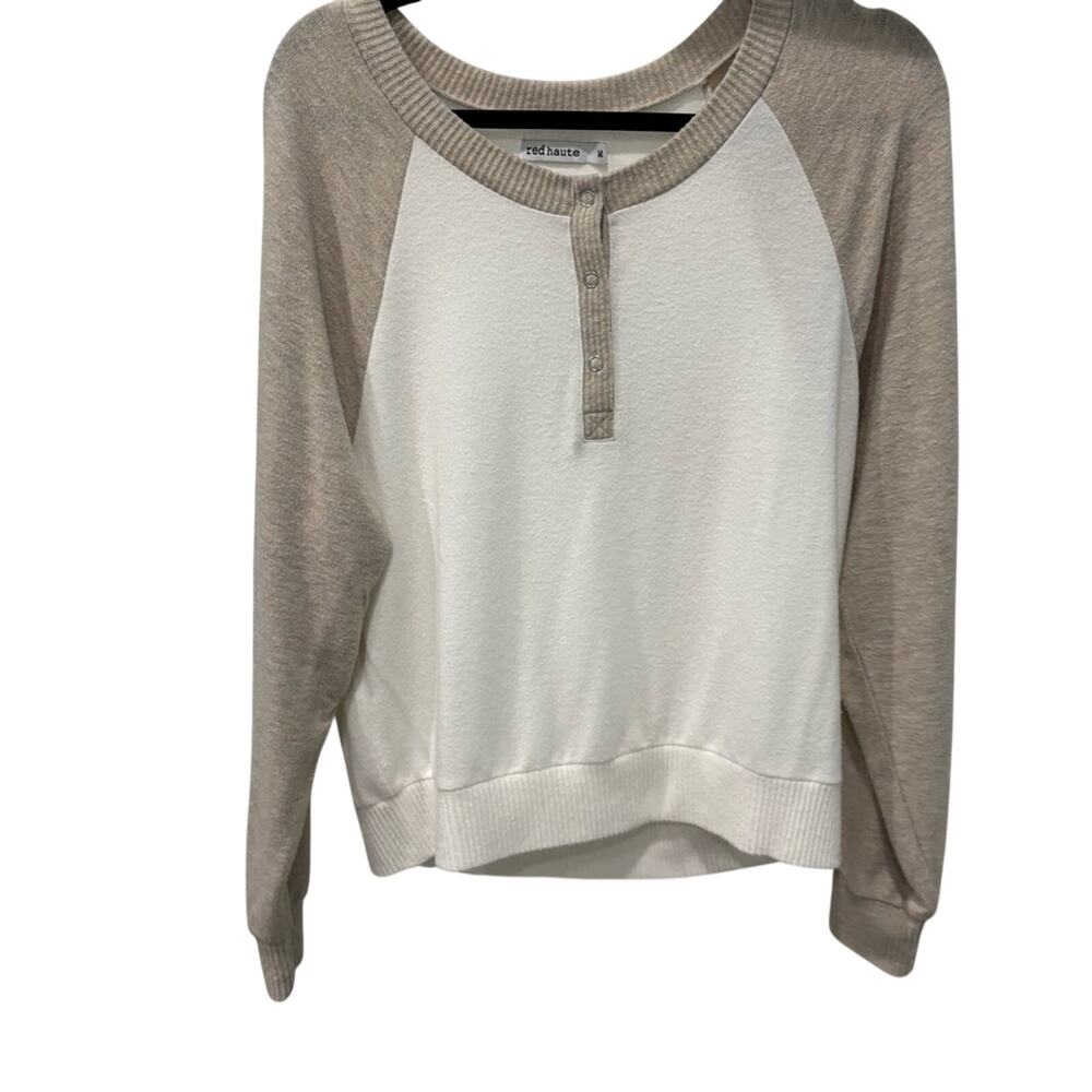 Red Haute Beige and Cream Cardigan